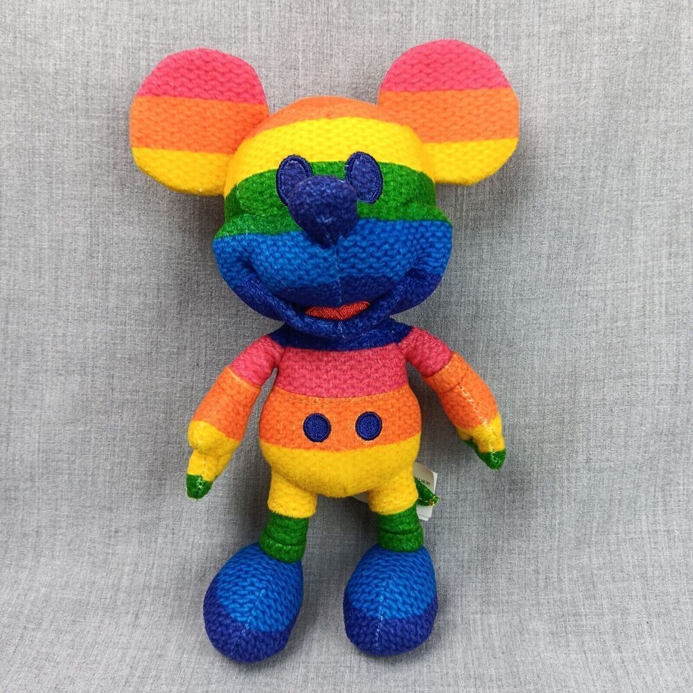Rainbow Disney Mickey Year of the Mouse 2020 Y2K Plush Standing Stuffed Souvenir